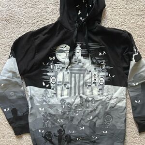 Loungefly Disney Hoodie Sweatshirt Haunted Mansion New Castle Ghost Halloween